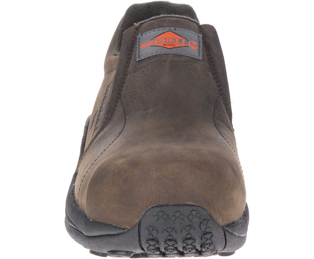 Merrell Slip Ons Męskie Brązowe - Jungle Moc Skórzane Comp Toe Sd - 672031-CWP